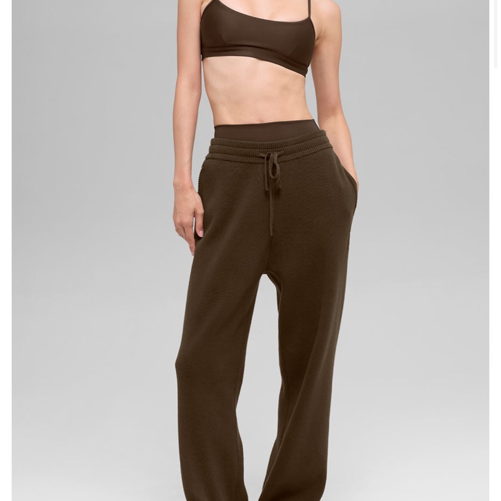 ALO Yoga Scholar Straight Leg Sweatpant - Espresso